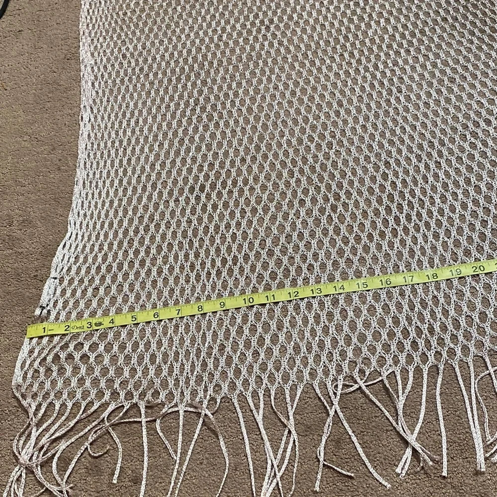 Maurices Soft Pink Open Weave Scarf Delicate Lovely Pretty Lagenlook Summer Fall